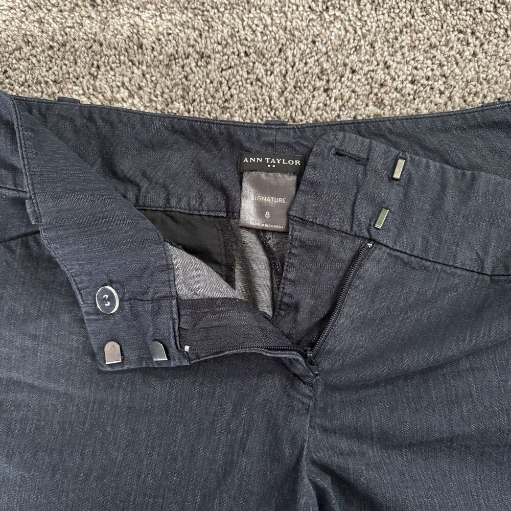 ANN TAYLOR Signature Chino Flat Front Mid Rise Shorts Size 8 Inseam 4.25” - Picture 3 of 8